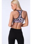 Light pink leopard print sports top MR15498 - Online store - Boutique